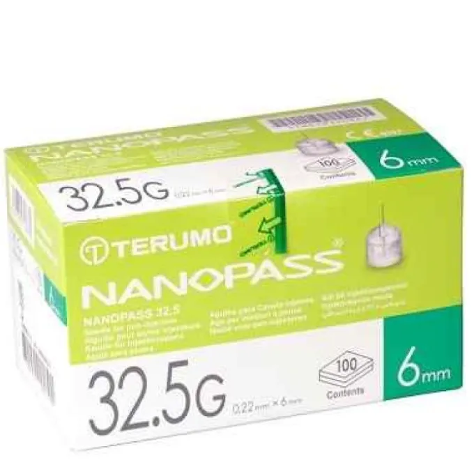 Nanopass Ago Per Penna Insulina 32.5G 6 Mm 100 Pezzi
