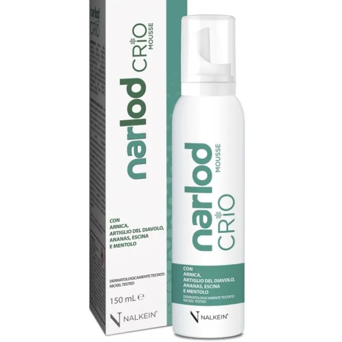 Narlod Crio Mousse Con Arnica Artiglio Del Diavolo Ananas Escina E Mentolo 150 Ml