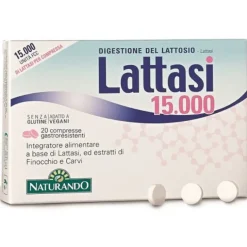 Naturando Lattasi 15000 Integratore 20 Capsule Acidita'