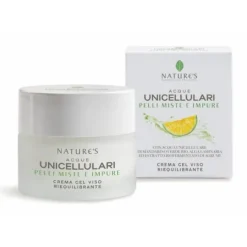 Nature's Acque Unicellulari Crema Gel Viso Riequilibrante 50Ml Idratanti Viso Pelle Grassa