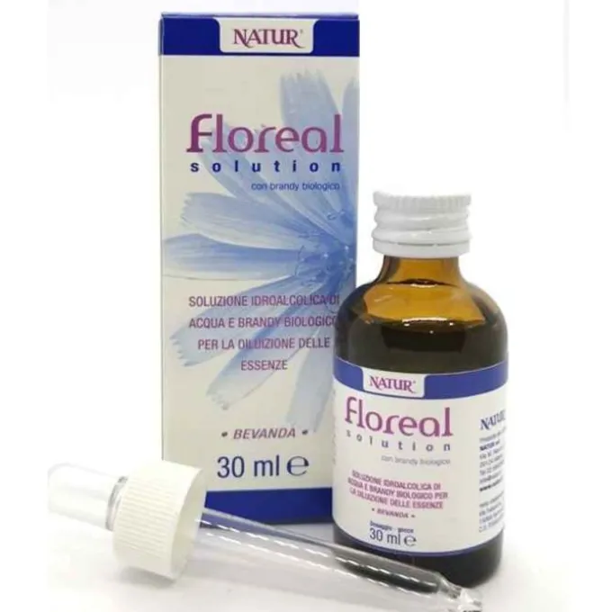 Natur Floreal Solution 30 Ml Soluzione Acqua E Brandy Biologico Per Diluizione Essenze