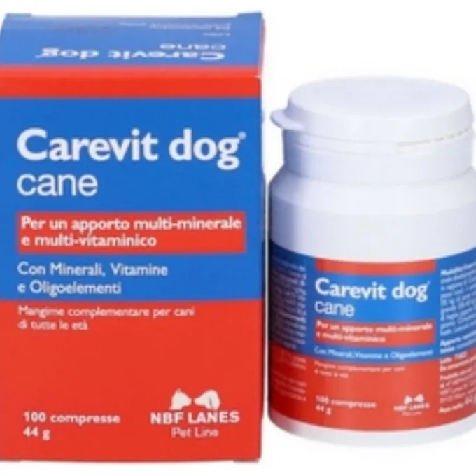 Nbf Lanes Carevit Dog Integratore Vitaminico Cani 100 Compresse Integratori Per Animali