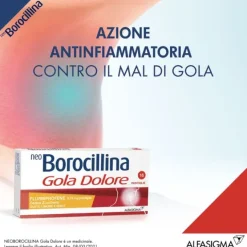 Neoborocillina Neoboro Gola Dolore 16 Pastiglie Gusto Limone E Miele Senza Zucchero