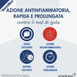 Neoborocillina Neoboro Gola Dolore 16 Pastiglie Gusto Limone E Miele Senza Zucchero