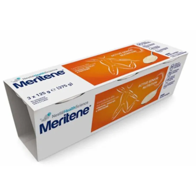Nestle' Meritene Forza E Vitalità Crema Vaniglia Dessert Iperproteico Ipercalorico 3X125 G