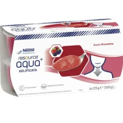 Nestle' Resource Aqua+ Granatina Bevanda Gelificata Senza Zucchero 4X125 Ml