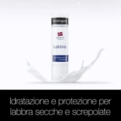 Neutrogena Balsamo Labbra Con Glicerina, Lipstick Per Labbra Secche, Formula Norvegese, Burrocacao Per Labbra Screpolate 4,8 Gr