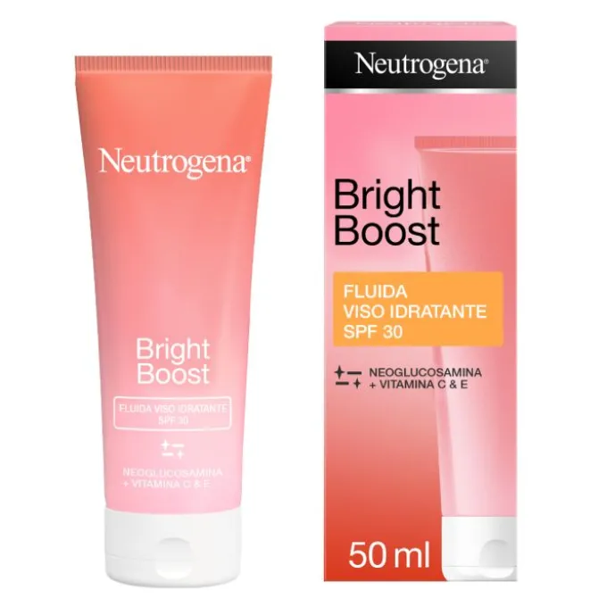 Neutrogena Bright Boost Fluido Viso Idratante Con Protezione Solare Viso Spf 30, 50 Ml
