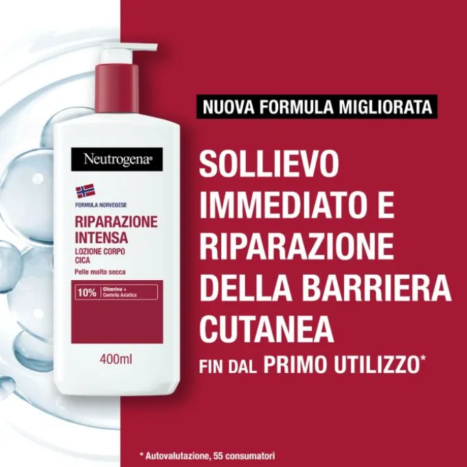 Neutrogena Crema Corpo Idratante Sollievo Intenso Per Pelle Molto Secca, 300 Ml