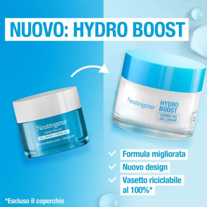 Neutrogena Crema Gel Hydro Boost Crema Idratante Viso Con Acido Ialuronico 50 Ml