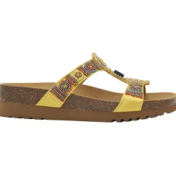 New Bogota' Wedge Satin+Beads W Yellow 35