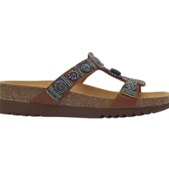 New Bogota' Wedge Satin+Beads W Brown 35 Calzature