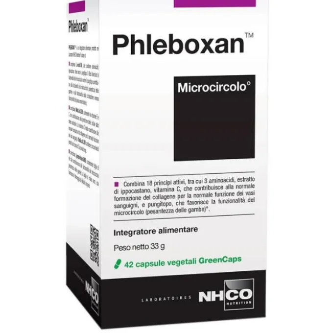 NHCO PHLEBOXAN INTEGRATORE PER LA CIRCOLAZIONE GAMBE PESANTI 42 CAPSULE - INTEGRATORE ALIMENTARE