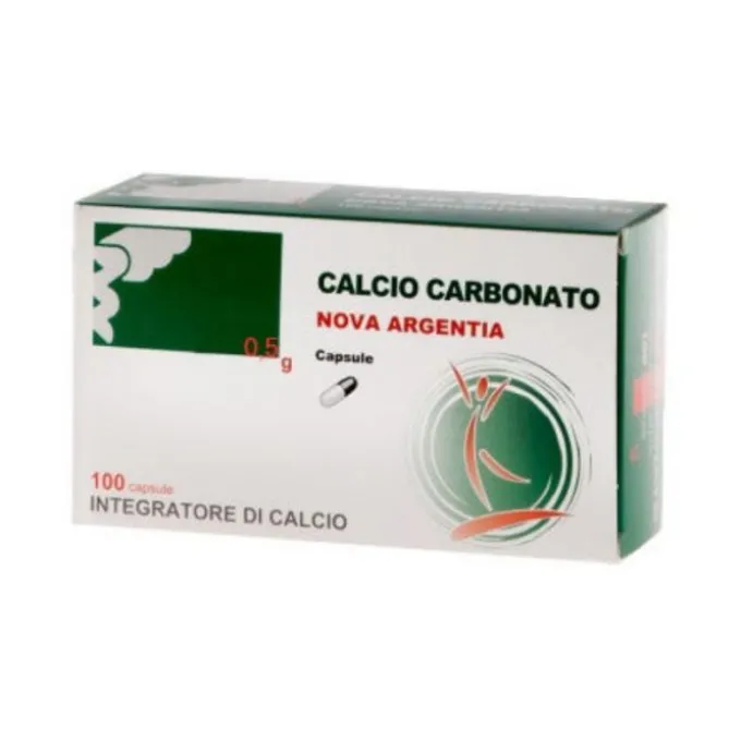 Nova Argentia Calcio Carbonato 0,5 G 100 Capsule Salute Delle Ossa