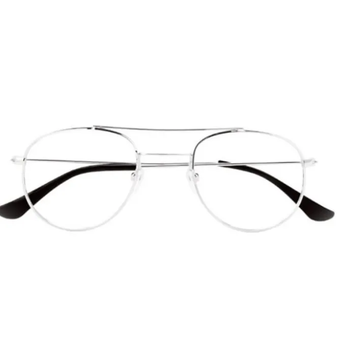 Occhiale Da Lettura Premontato Corpootto Metal Argento +1,00 Diottria