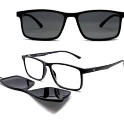 OCCHIALE PREMONTATO DA LETTURA CORPOOTTO CLIP ON NERO LENTI GRIGIE +2.00 - DISPOSITIVO MEDICO CLASSE I