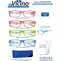 Occhiale Premontato Da Lettura Da Vicino Freedom Arancione +2,00