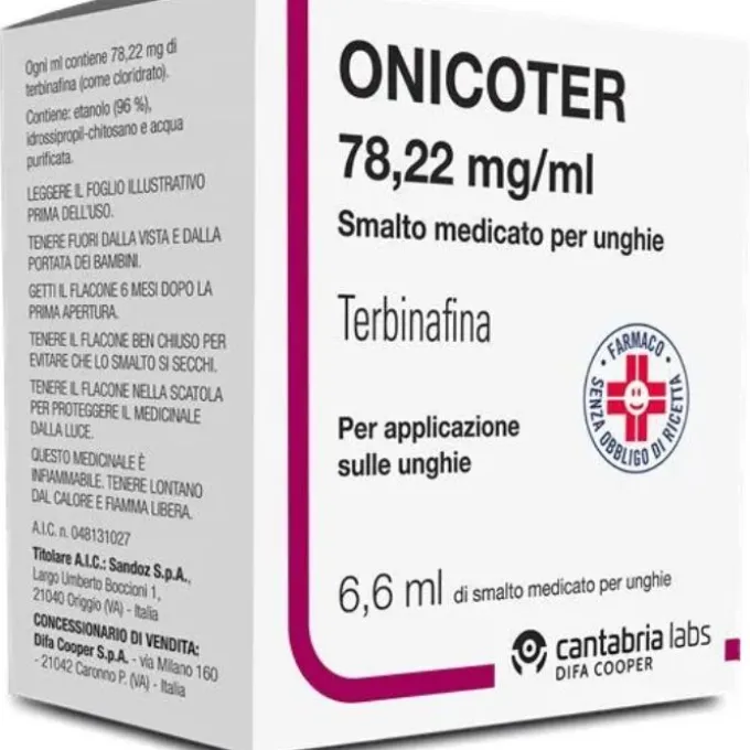 Onicoter Smalto Unghie 1 Flacone 6,6 Ml 78,22 Mg/Ml