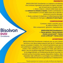 Opella Healthcare Bisolvon Duo Emolliente Sciroppo Contro Tosse E Gola Irritata 100 Ml
