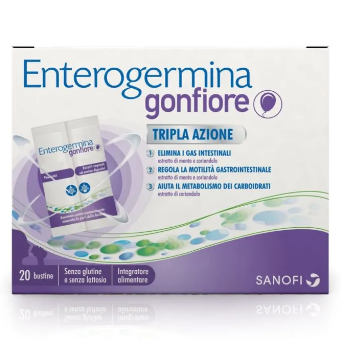 Opella Healthcare Enterogermina Gonfiore Addominale Integratore Elimina Gas 20 Bustine