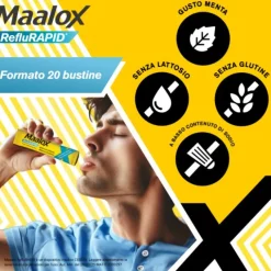 Opella Healthcare Maalox Reflurapid Integratore Per Il Bruciore Di Stomaco 20 Bustine