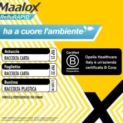 Opella Healthcare Maalox Reflurapid Integratore Per Il Bruciore Di Stomaco 20 Bustine