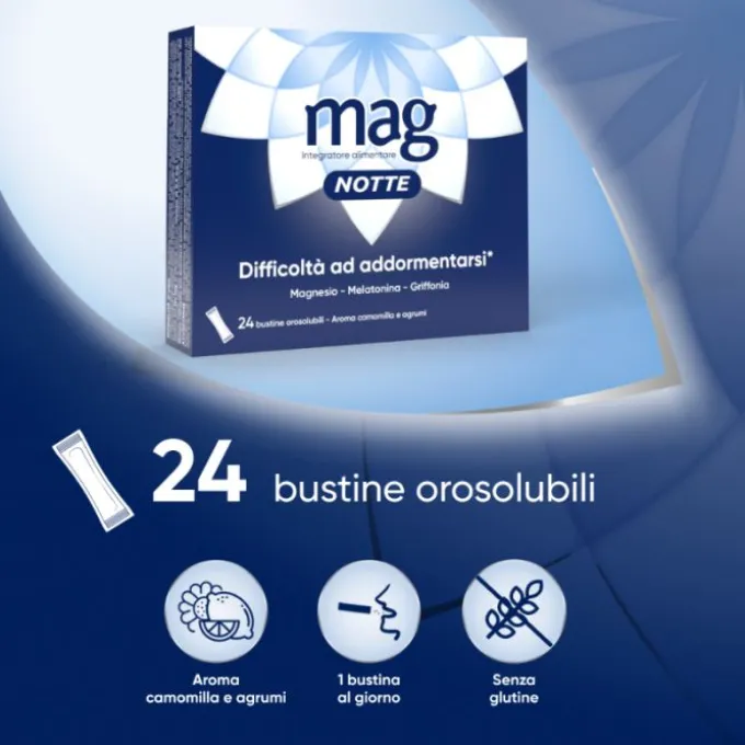 Opella Healthcare Mag Notte Integratore Sonno Con Magnesio 24 Bustine