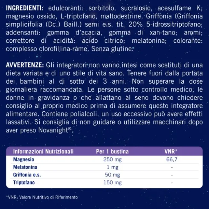 Opella Healthcare Novanight Tripla Azione Integratore Per Il Sonno 20 Bustine Orosolubili