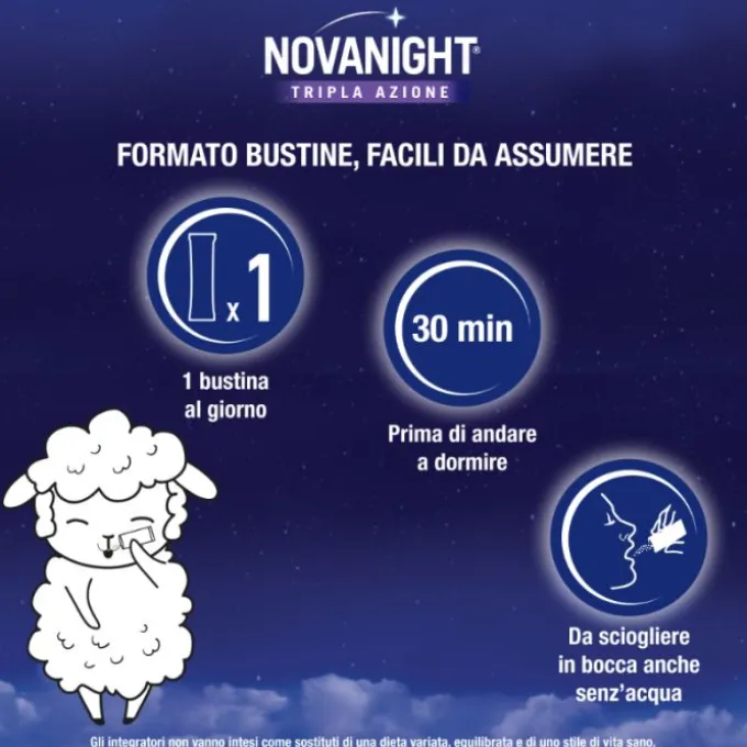 Opella Healthcare Novanight Tripla Azione Integratore Per Il Sonno 20 Bustine Orosolubili