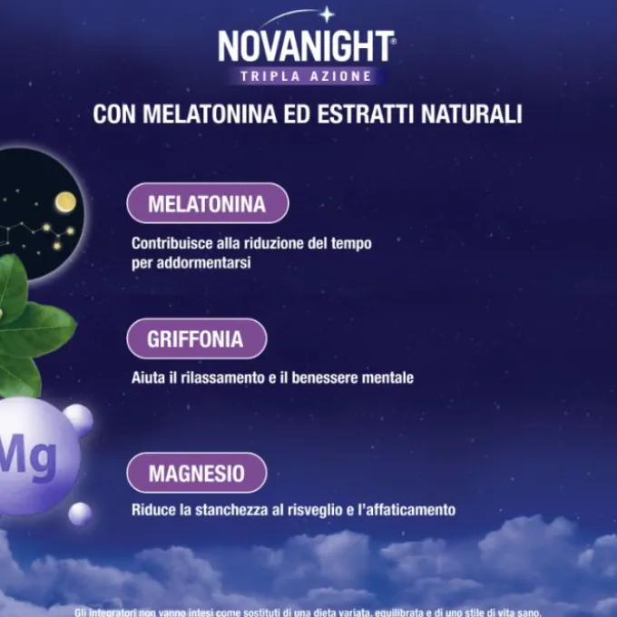 Opella Healthcare Novanight Tripla Azione Integratore Per Il Sonno 20 Bustine Orosolubili