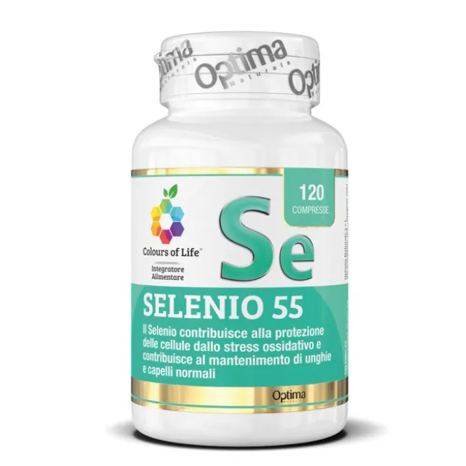 Optima Colours Of Life Selenio 55 120 Compresse 350Mg Salute Della Pelle Ed Anti-Invecchiamento