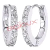Orecchini White Crystal Hoop 1 Paio