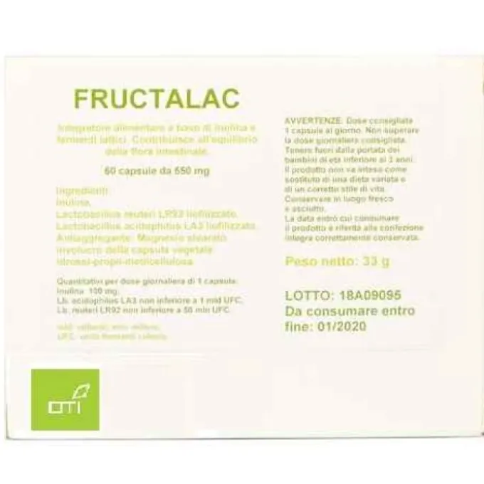Oti Fructalac Integratore Di Fermenti Lattici 60 Capsule