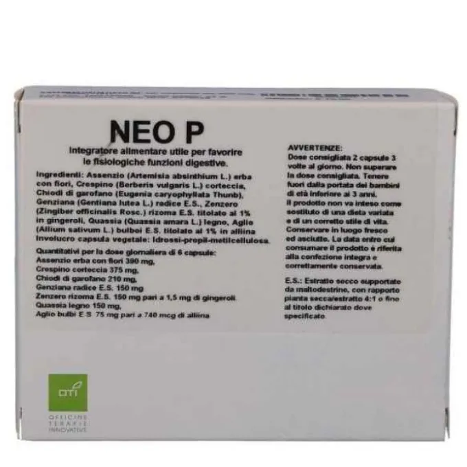 Oti Neo P Integratore Digestivo 60 Capsule