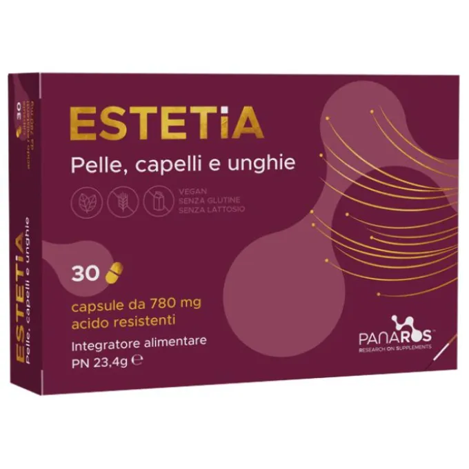Panaros Estetia Pelli Capelli E Unghie 30 Capsule Integratori Anticaduta