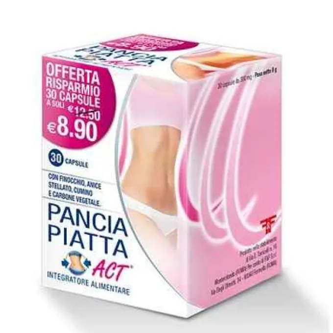 Pancia Piatta Act Integratoretransito Intestinale 30 Capsule Gonfiore