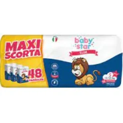 Pannolini Babystar Slim Maxiscorta Taglia 5 48 Pezzi