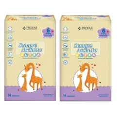 PANNOLINI PROFAR SEMPRE ASCIUTTO ULTRA EXTRA TAGLIA 6 (15-30 KG) BIPACCO