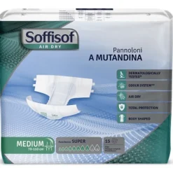 Pannolino Mutandina Air Dry Soffisof Super M 15 Pezzi