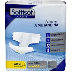 Pannolino Mutandina Soffisof Classic Extra L 15 Pezzi