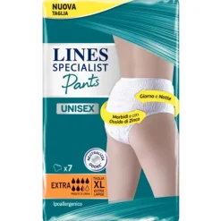 Pannolone Mutandina Lines Specialist Unisex Extra Xl 7 Pezzi Pannoloni Per Adulti