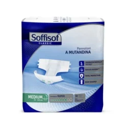 Pannolone Mutandina Soffisof Classic Super M 30 Pezzi Incontinenza Leggera