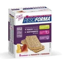 Pesoforma Sandwich Prosciutto/Formaggio 4 Pasti 8 Pezzi X 25 G