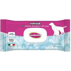 Pet Village Salviette Talco Inodorina 40 Pezzi Detersione Pelo