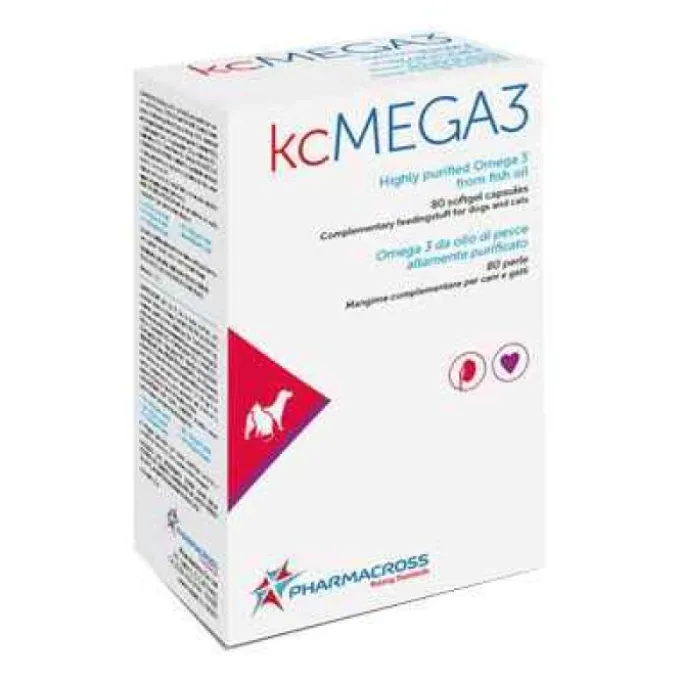 Pharmacross Co Kcmega 3 Integratore Renale Per Cani E Gatti 80 Perle Integratori Per Animali
