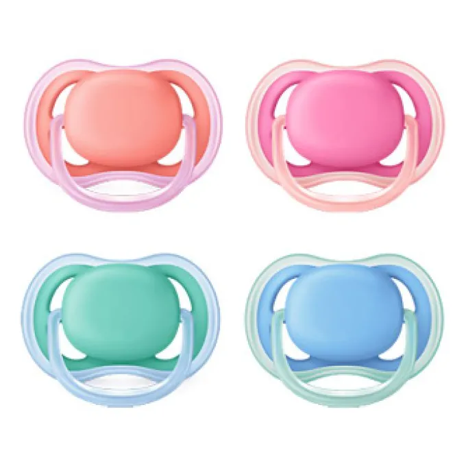 Philips Avent Succhietto Ultra Air 6-18 Mesi 2 Pezzi Succhietti Scudo Rigido