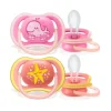Philips Spa Avent Ultra Air Succhietto Balena/Stella Femmina 6-18 Mesi 2Pezzi