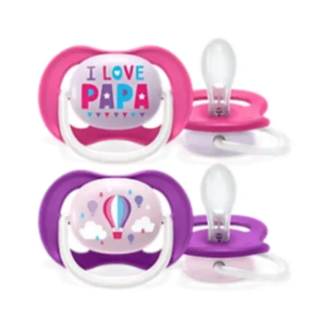 Philips Spa Avent Ultra Air Succhietto Papa/Balloon Femmina 6-18 Mesi 2Pezzi