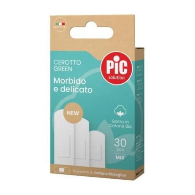 Pic Cerotto Green Cotone Bio Mix 30 Pezzi Cerotti Classici Tnt