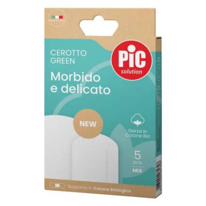 Pic Cerotto Green Cotone Bio Mix 5 Pezzi Cerotti Classici Tnt